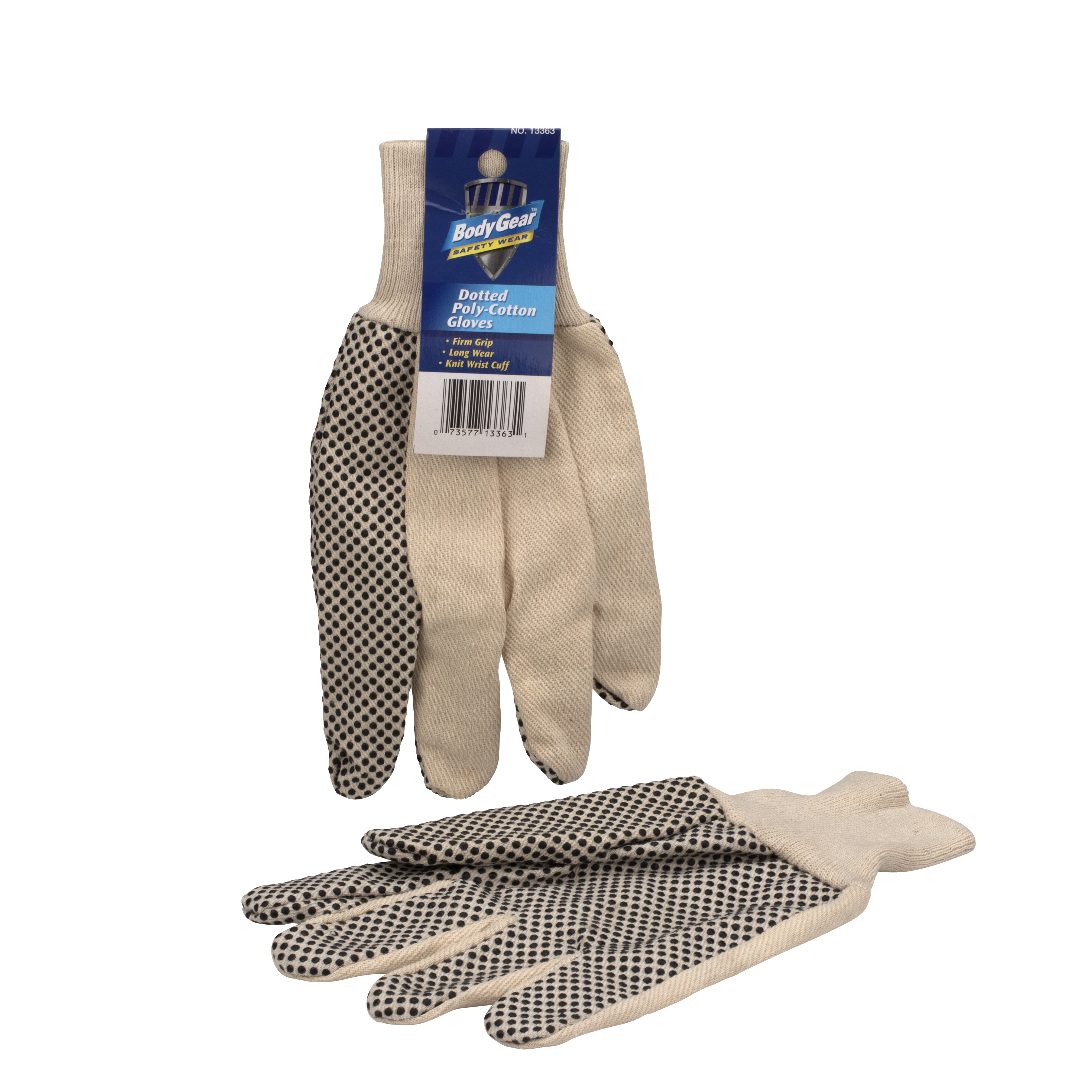 Pair of Dotted Poly-Cotton Gloves 2