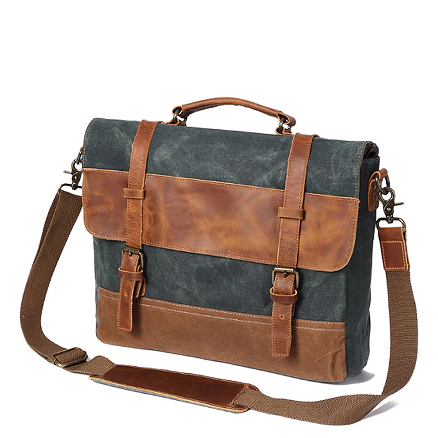 Canvas Leather Computer Laptop Bag 2