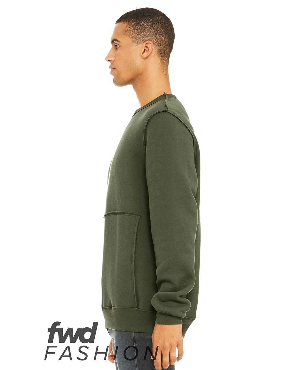 FWD Fashion Raw Seam Crewneck Sweatshirt - 3743 10