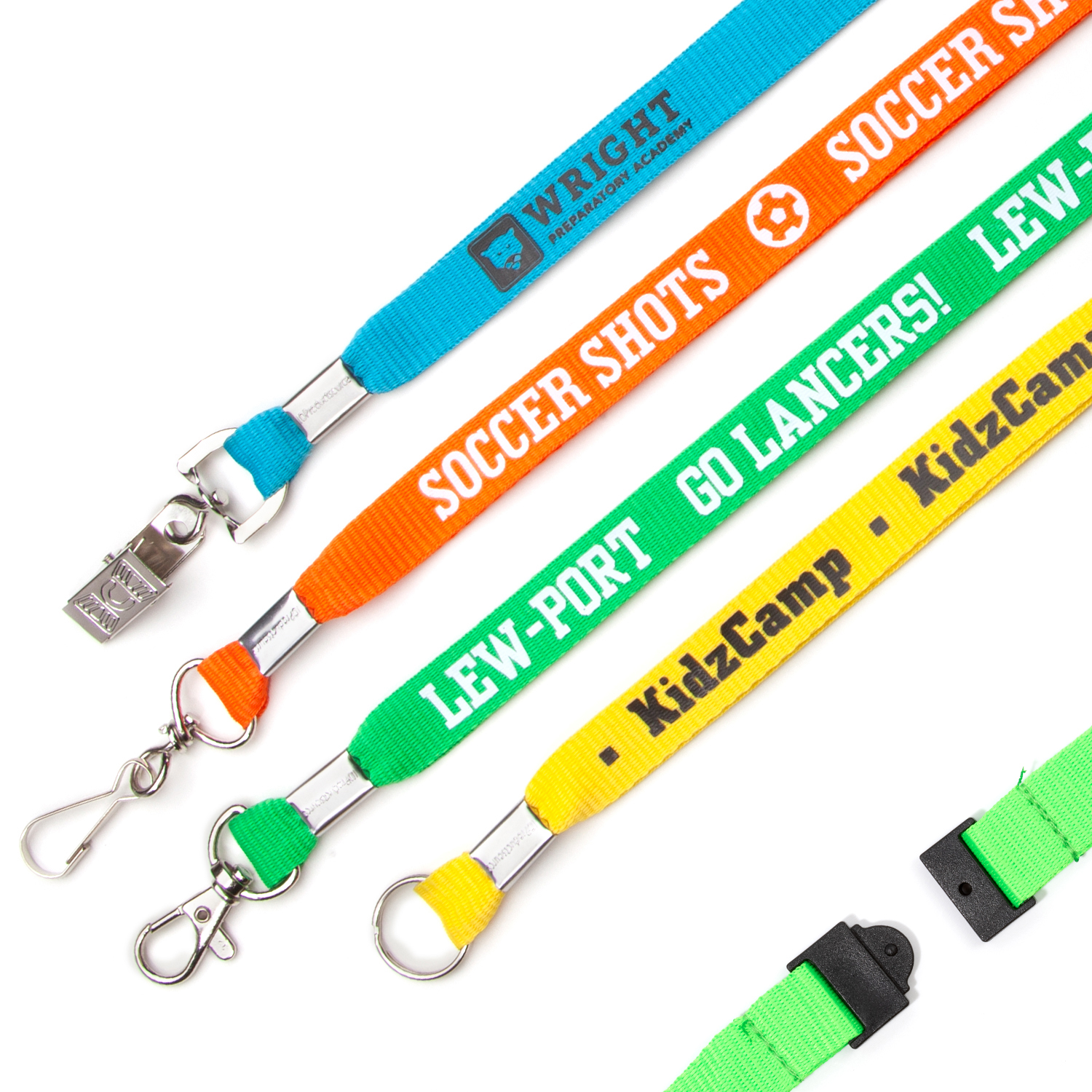 5/8" Flat Polyester Youth Lanyard with Breakaway 7