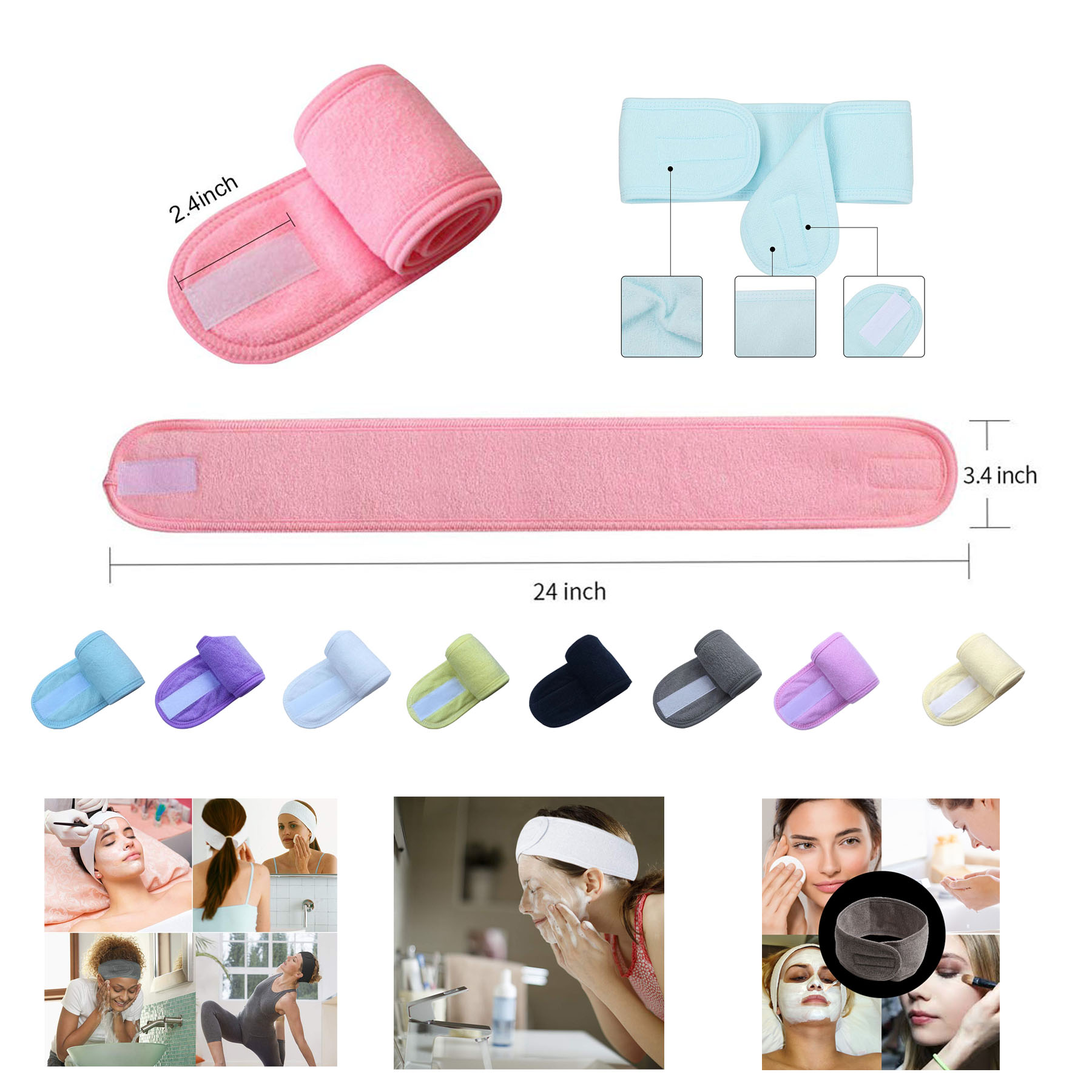 Spa Makeup Facial Shower Bath Yoga Sport Headband 1