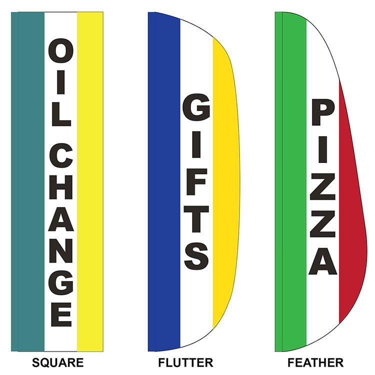 3' x 12' Custom Message Feather Flag 2