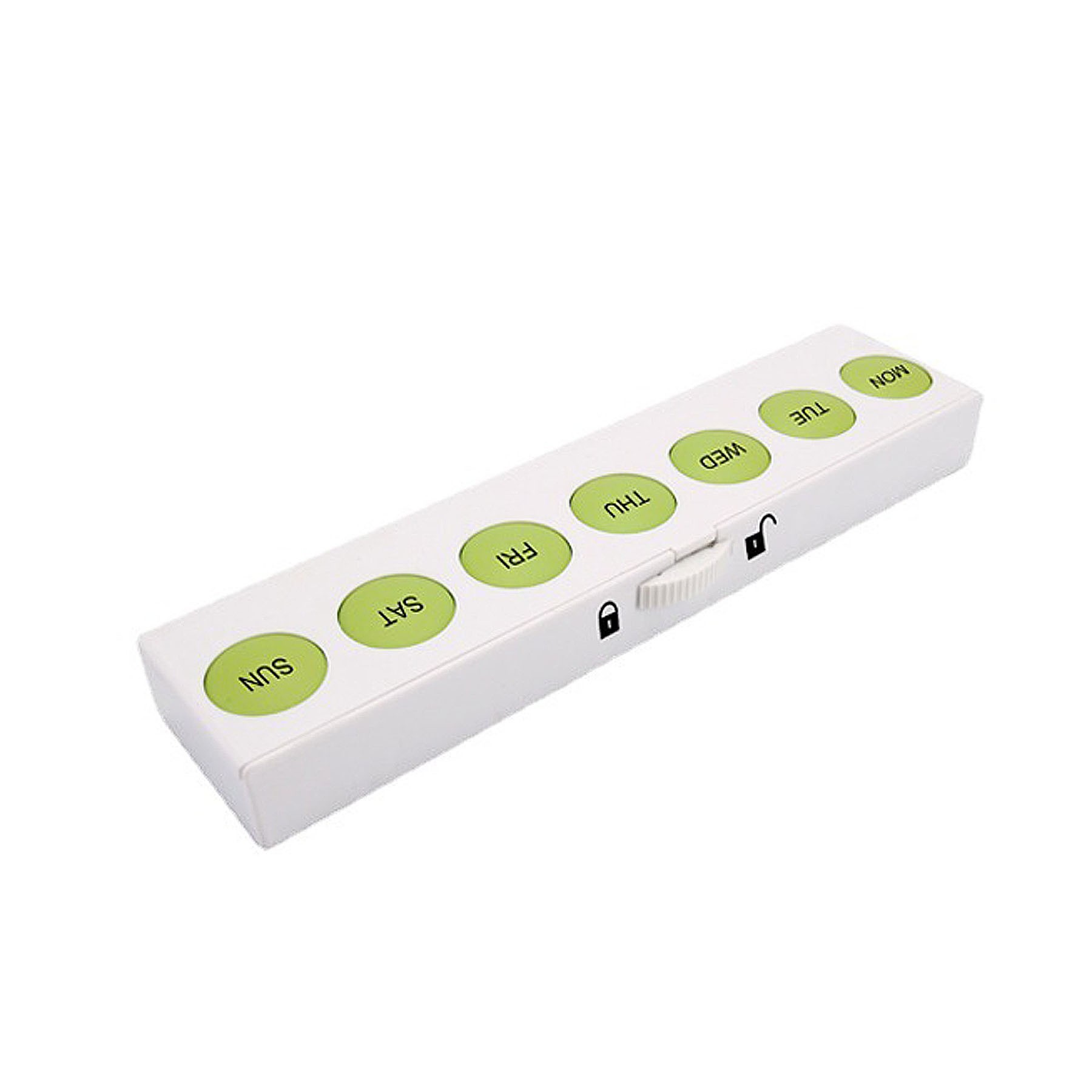 Push Button 7 Day Medicine Pill Box W/Lock 2