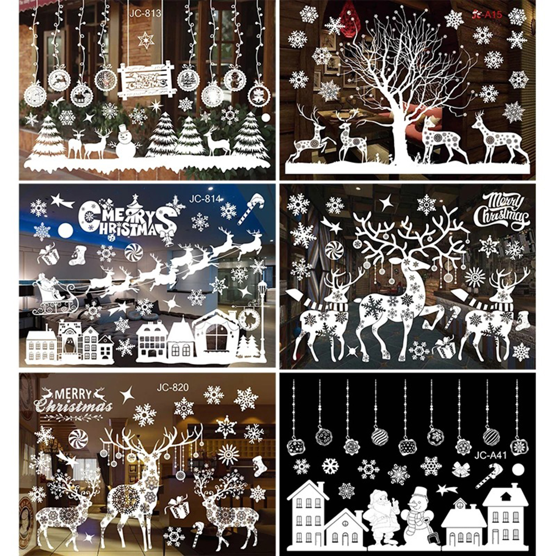 Removable Christmas Window Decals Decorations 3