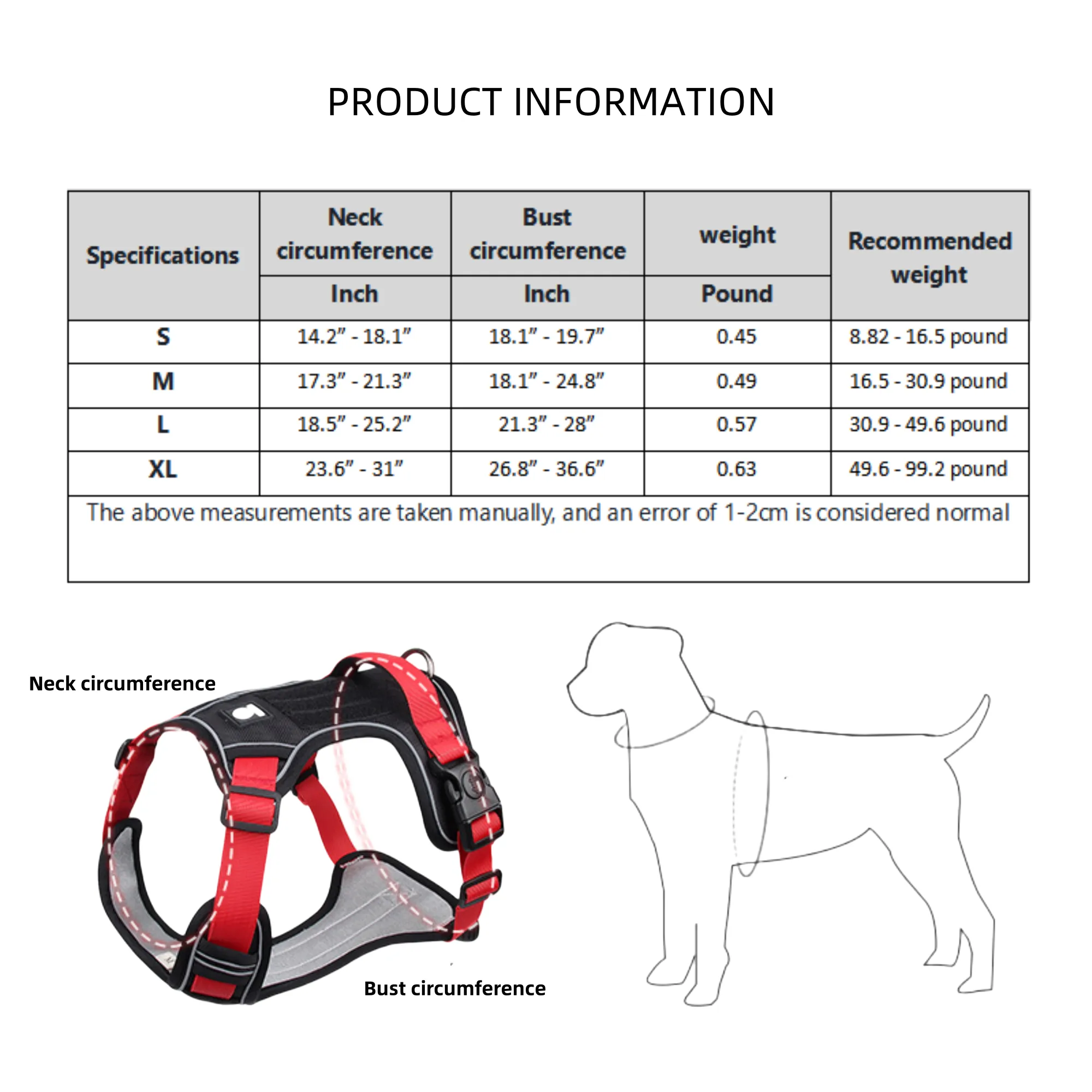Vest-Style Large Dog Harness Without Leash 4