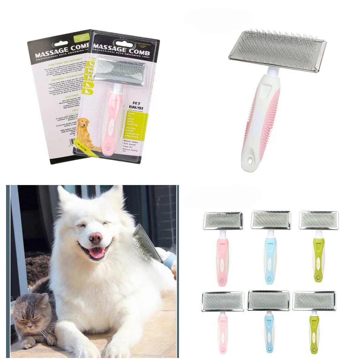 Professional Grade Extra Long Slicker/Dog/Cat Brush 6
