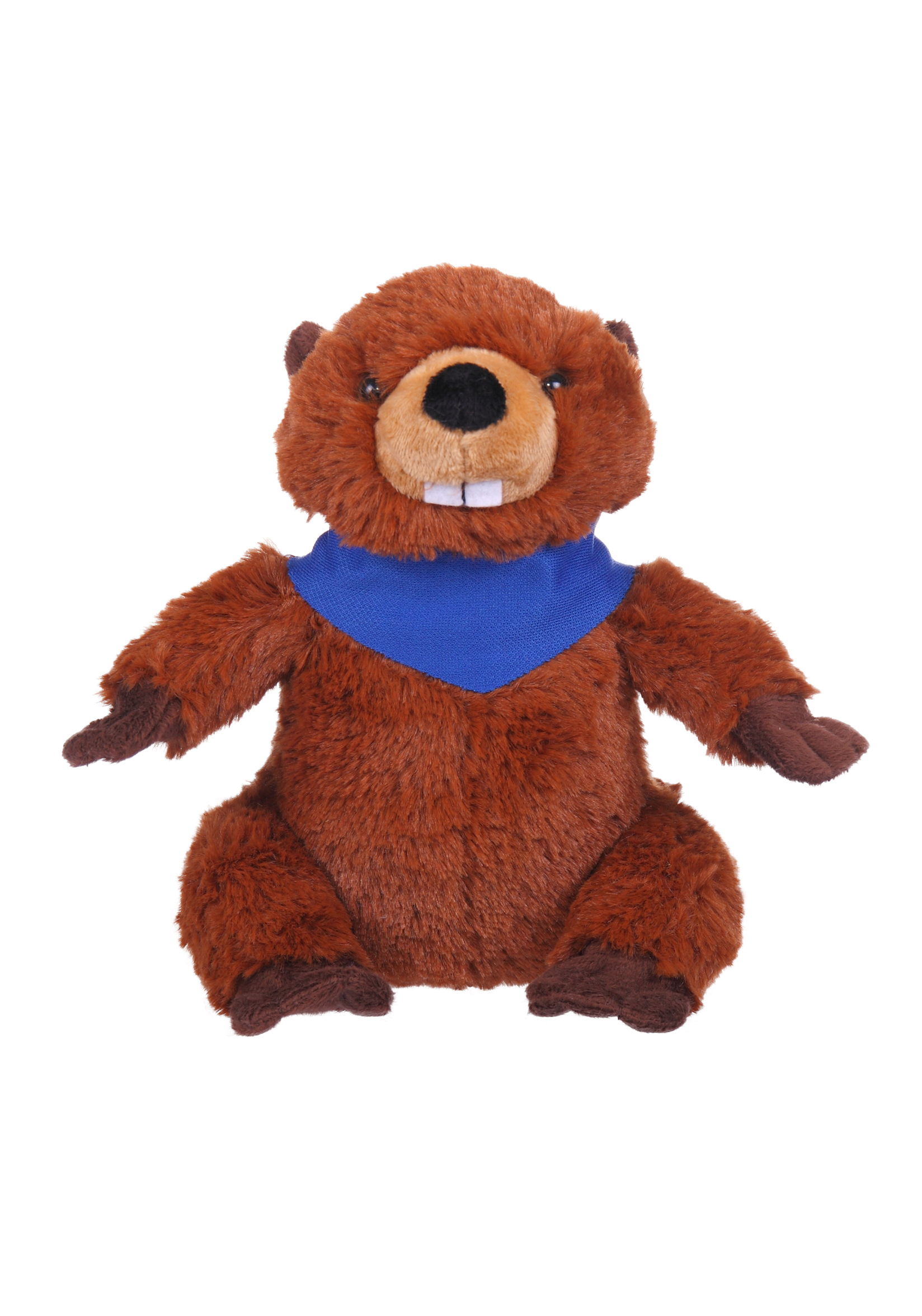 Soft Plush Sitting Beaver wearing a Bandana 4