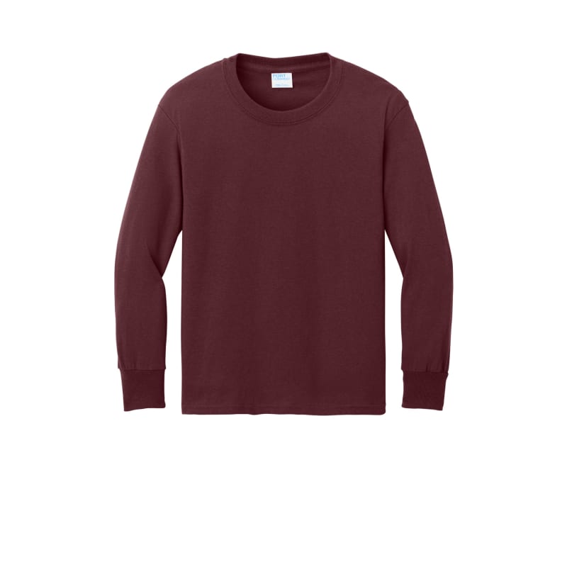 Port & Company Youth Long Sleeve Core Cotton Tee. 26