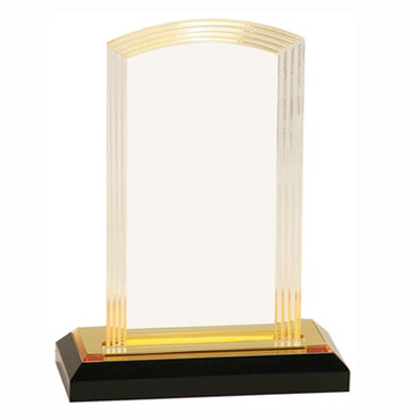 7 INCH GOLD STEP ARCH IMPRESS ACRYLIC TROPHY 2