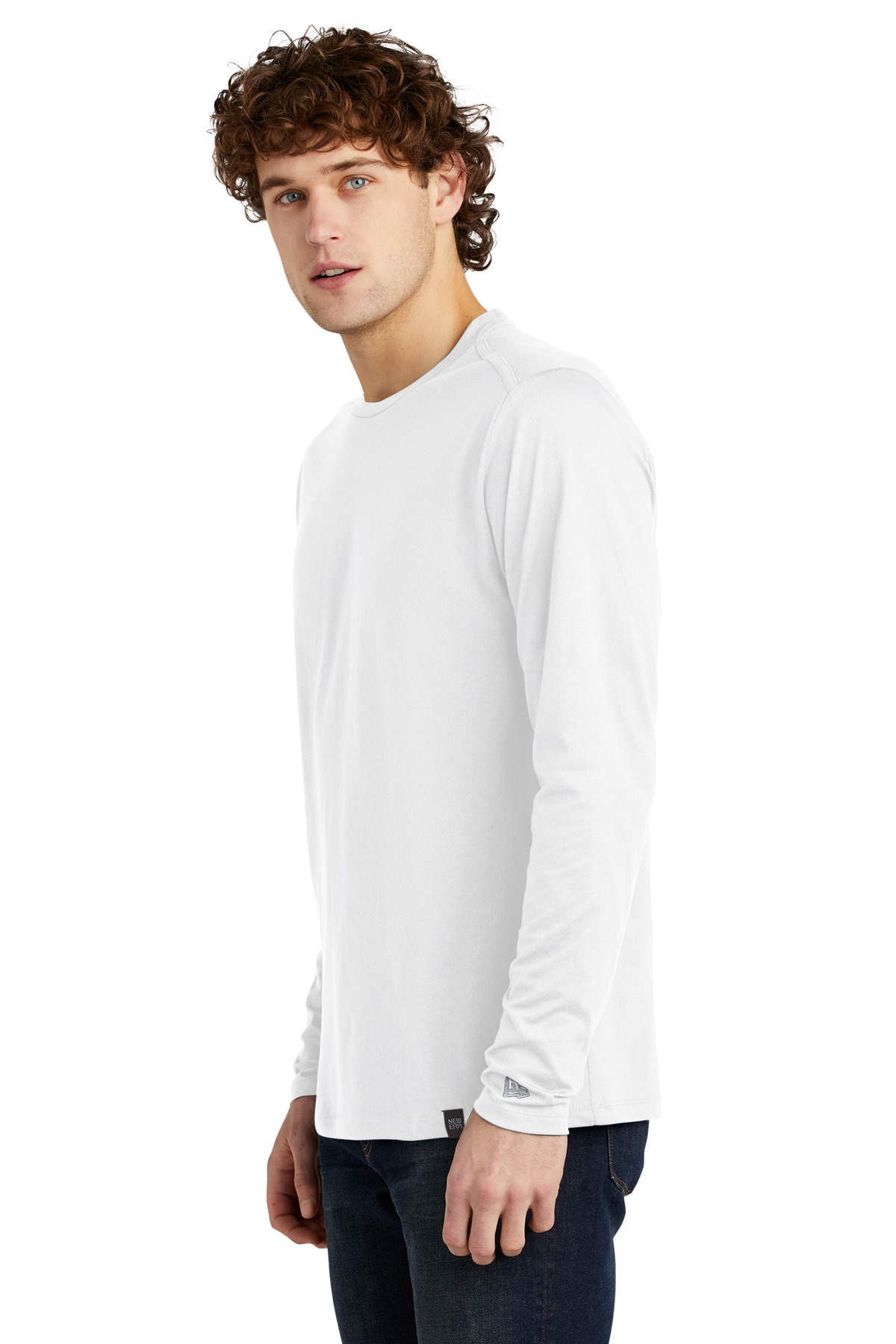 New Era Heritage Blend Long Sleeve Crew Tee. NEA102 69