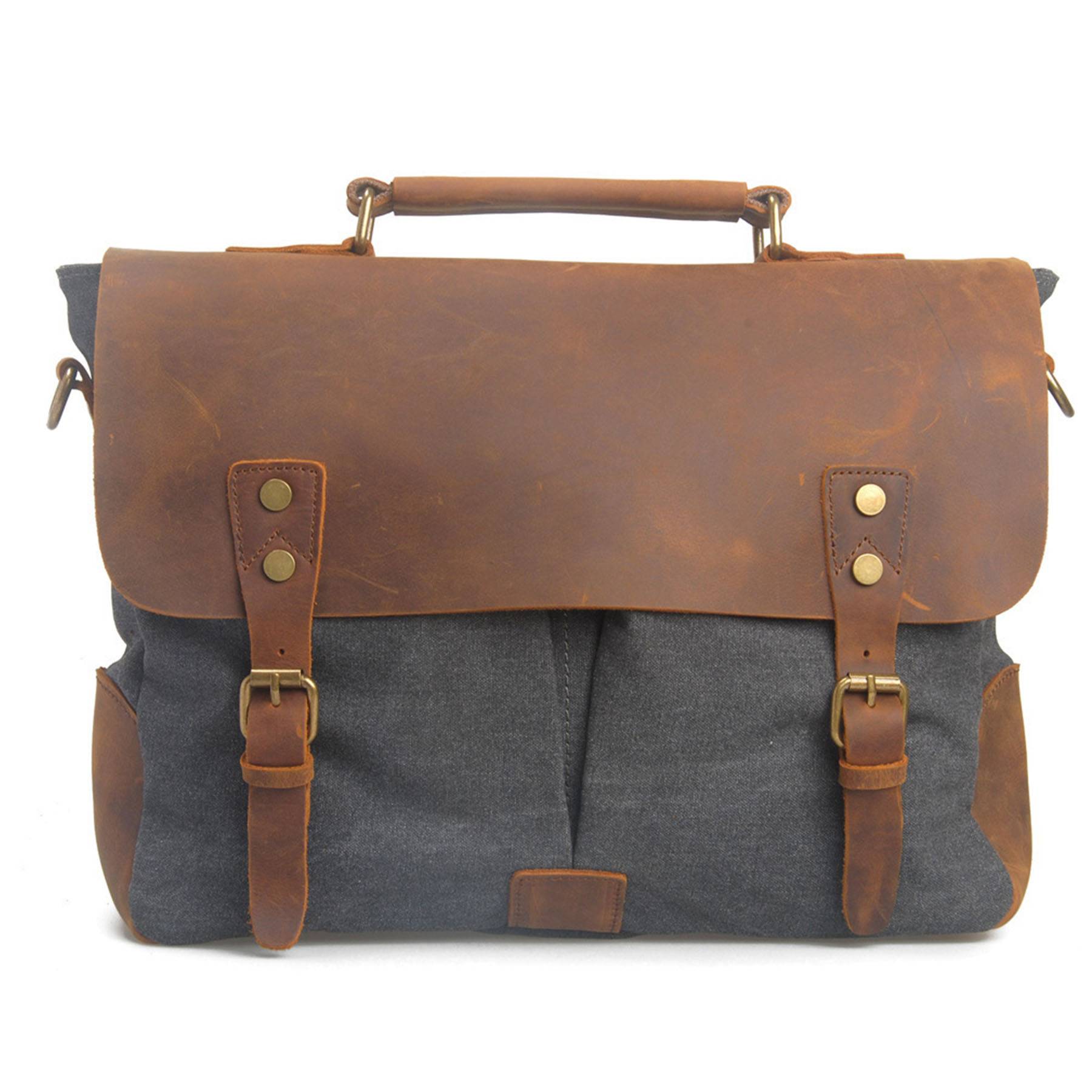 Canvas with leather Messenger bag 6