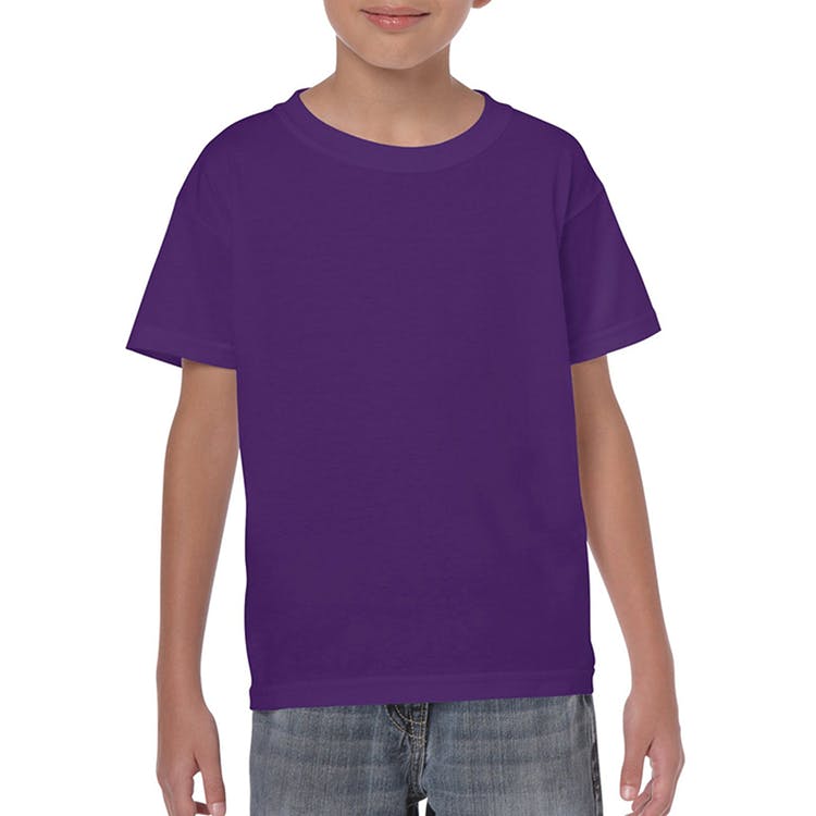 Heavy Cotton Youth T-shirt Purple Medium 2