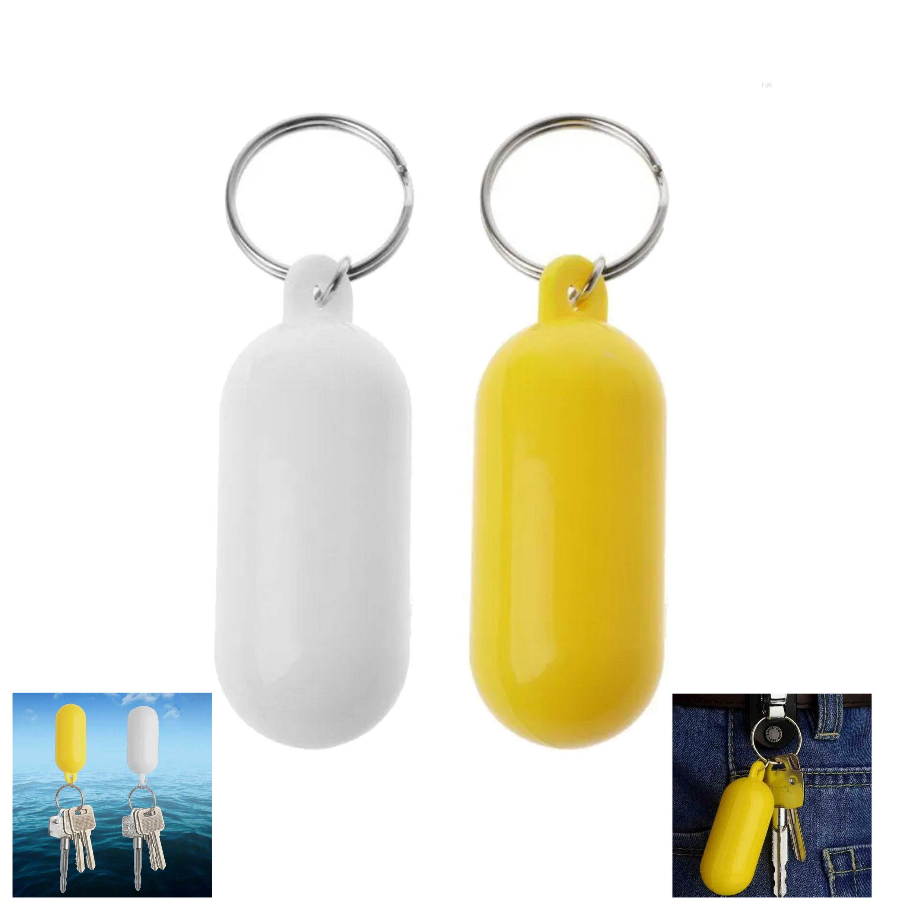 Capsule Shaped Floating Keychain 2