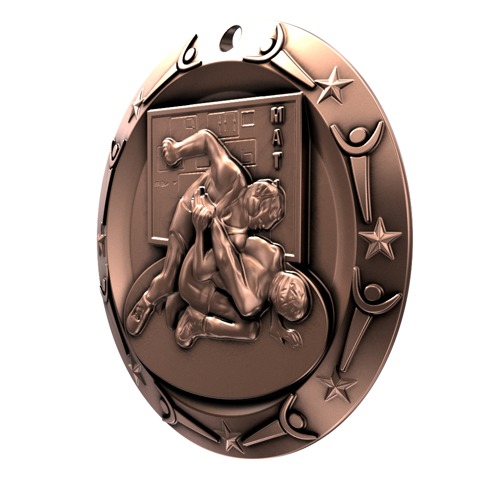 Wrestling World Class Medallion (3") 6