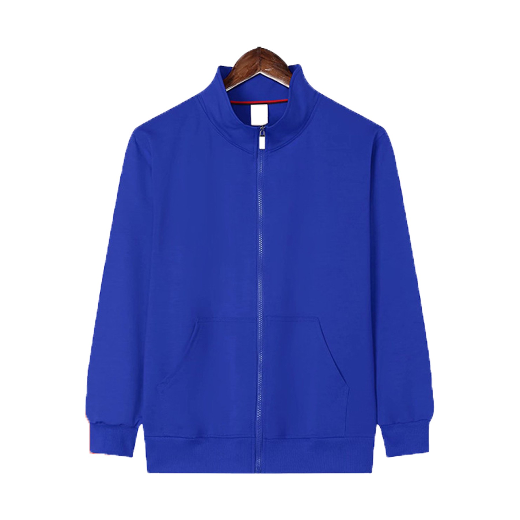 Unisex Stand Collar Full Zipper Sweatshirt 7