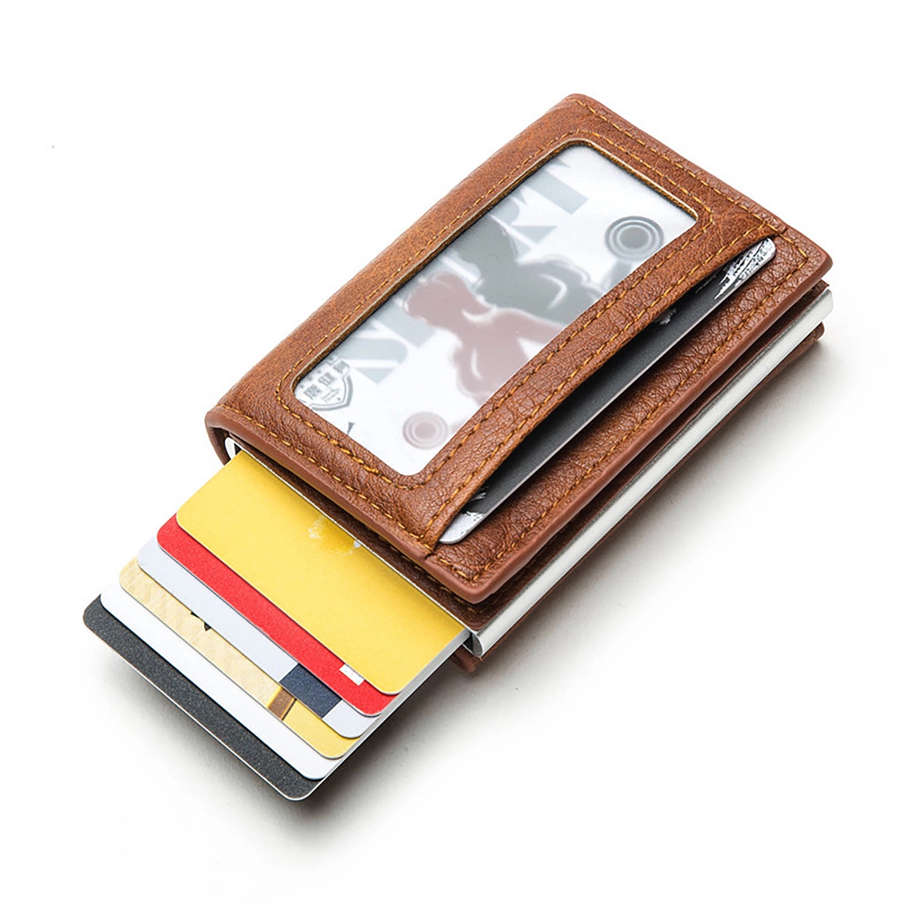Slim RFID Wallets for Men Genuine Leather Front Pocket 5