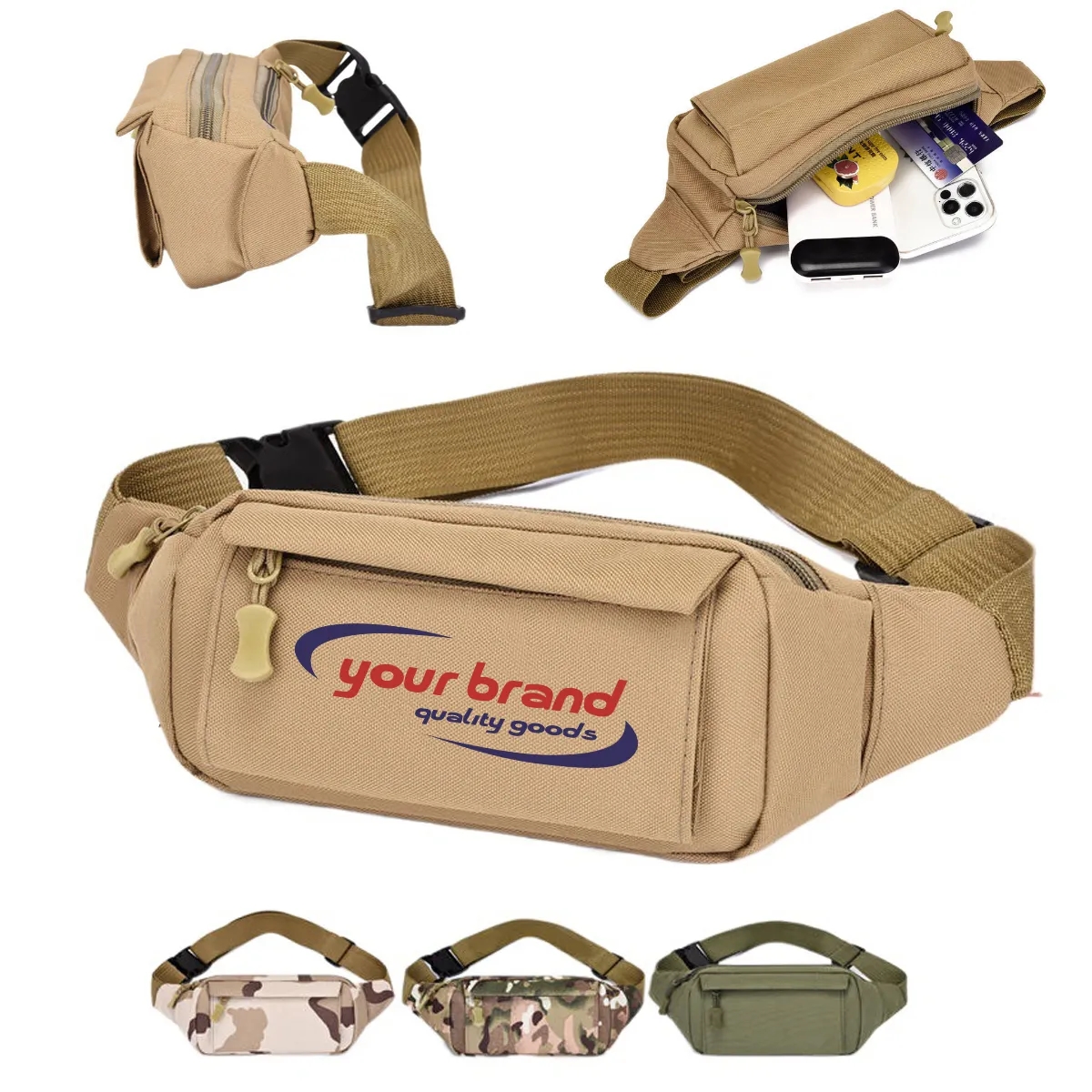 Portable Nylon Outdoor Waist Bag Travel Shoulder 1