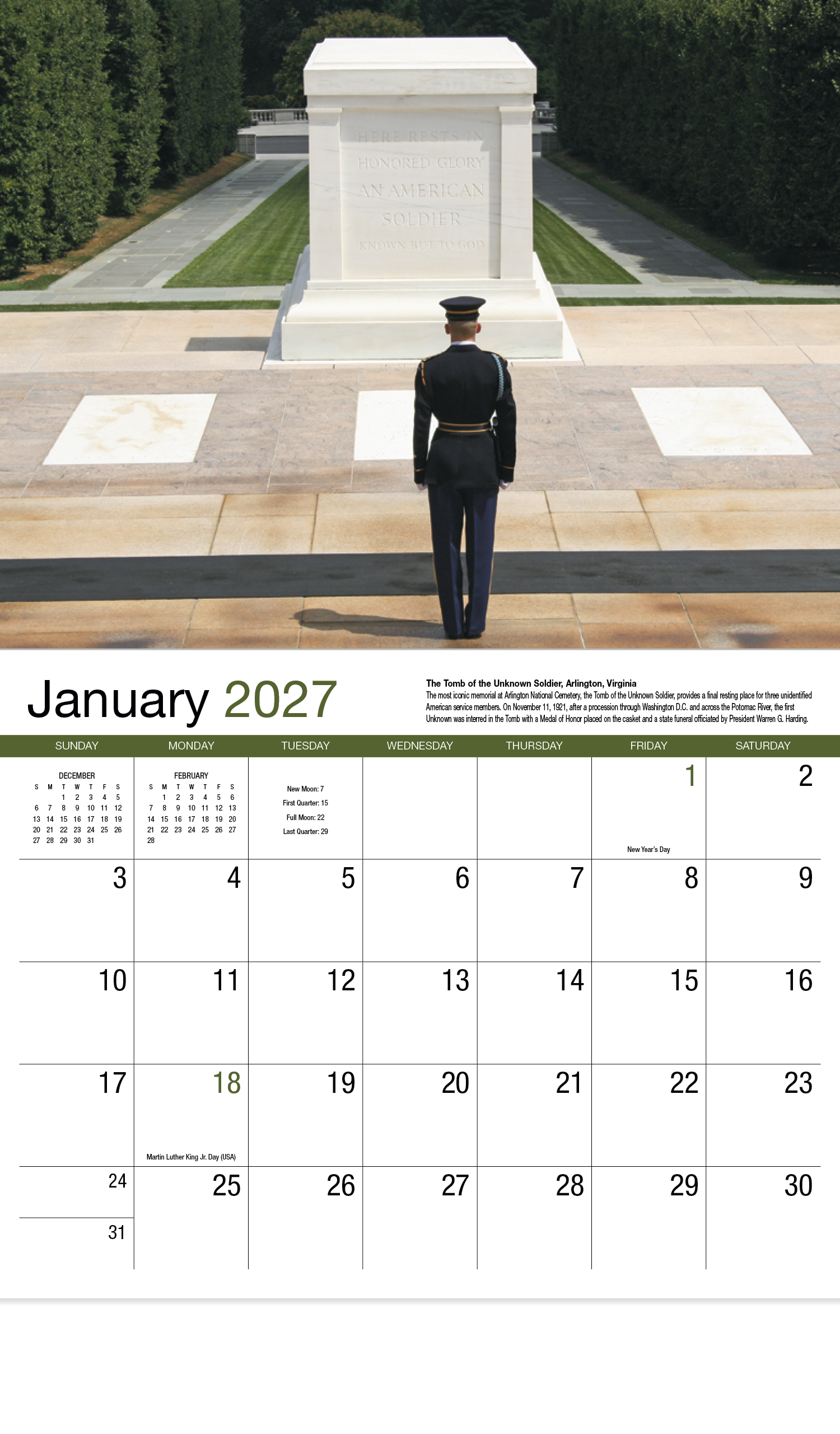 HotLine® Products American History Appointment Calendar - Stapled 38