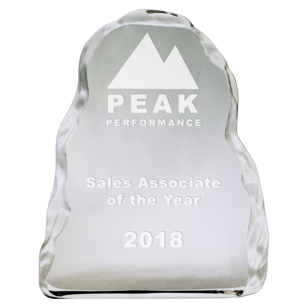 Optical Crystal Iceberg Vertical Award 2