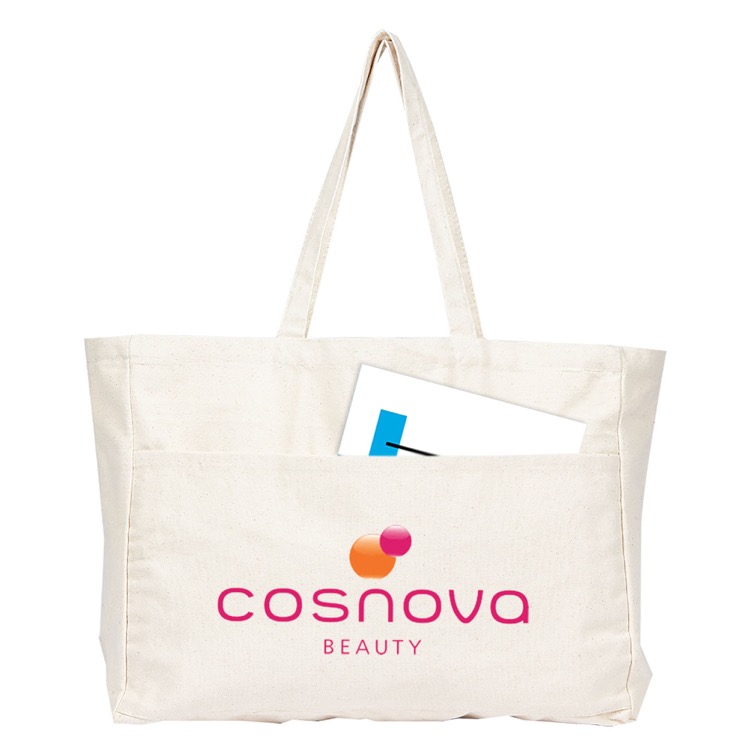 Delton Canvas Large Shopper, custom tote bag with logo imprint 7