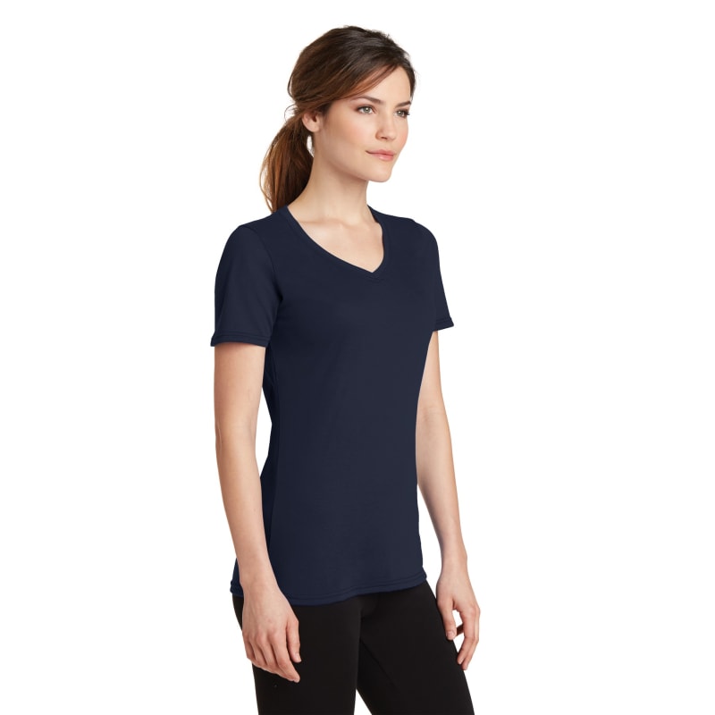 Port & Company Women's Performance Blend V-Neck Tee. 27