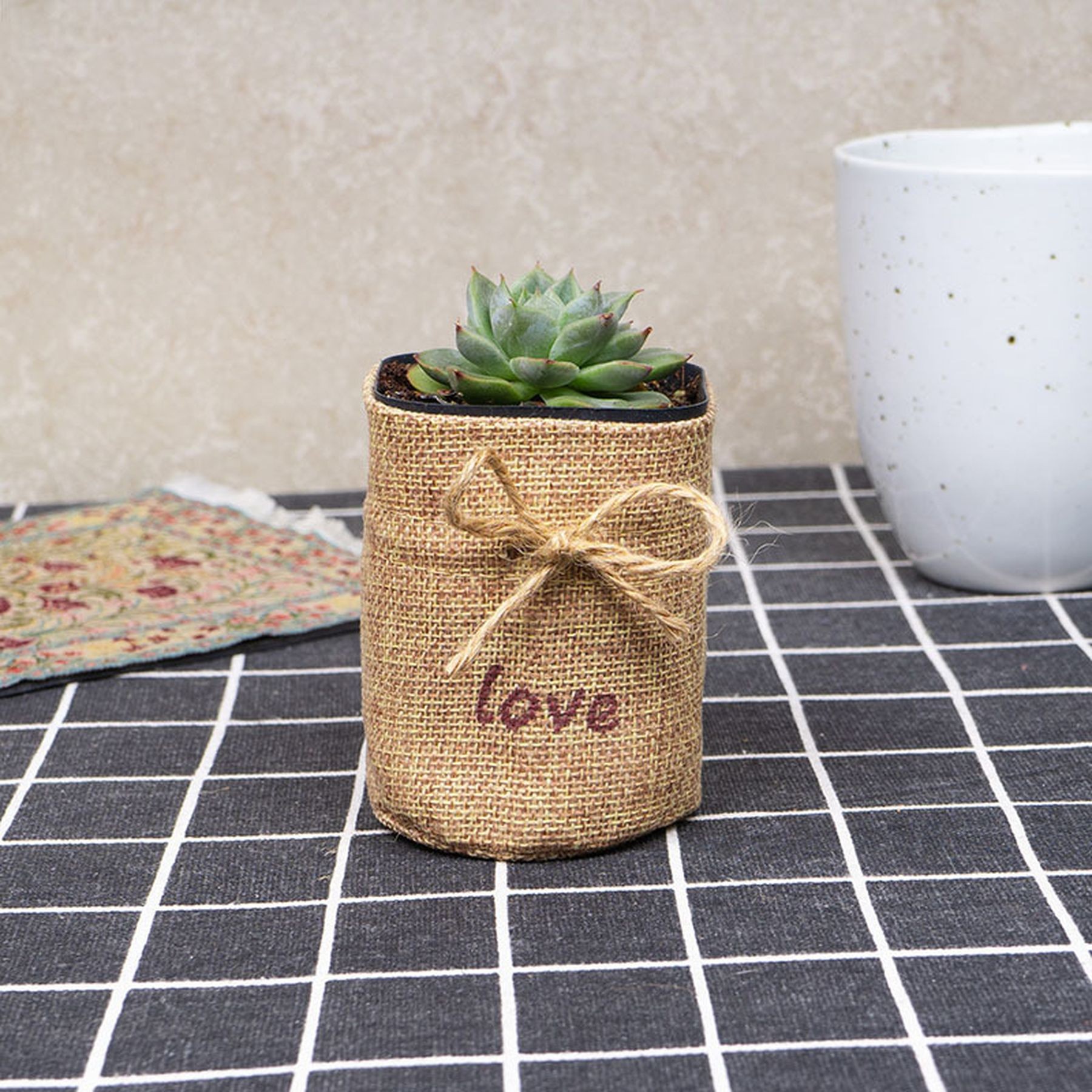 Seedling Plant Grow Bag Succulent Pot Burlap Nursery Pouches 2
