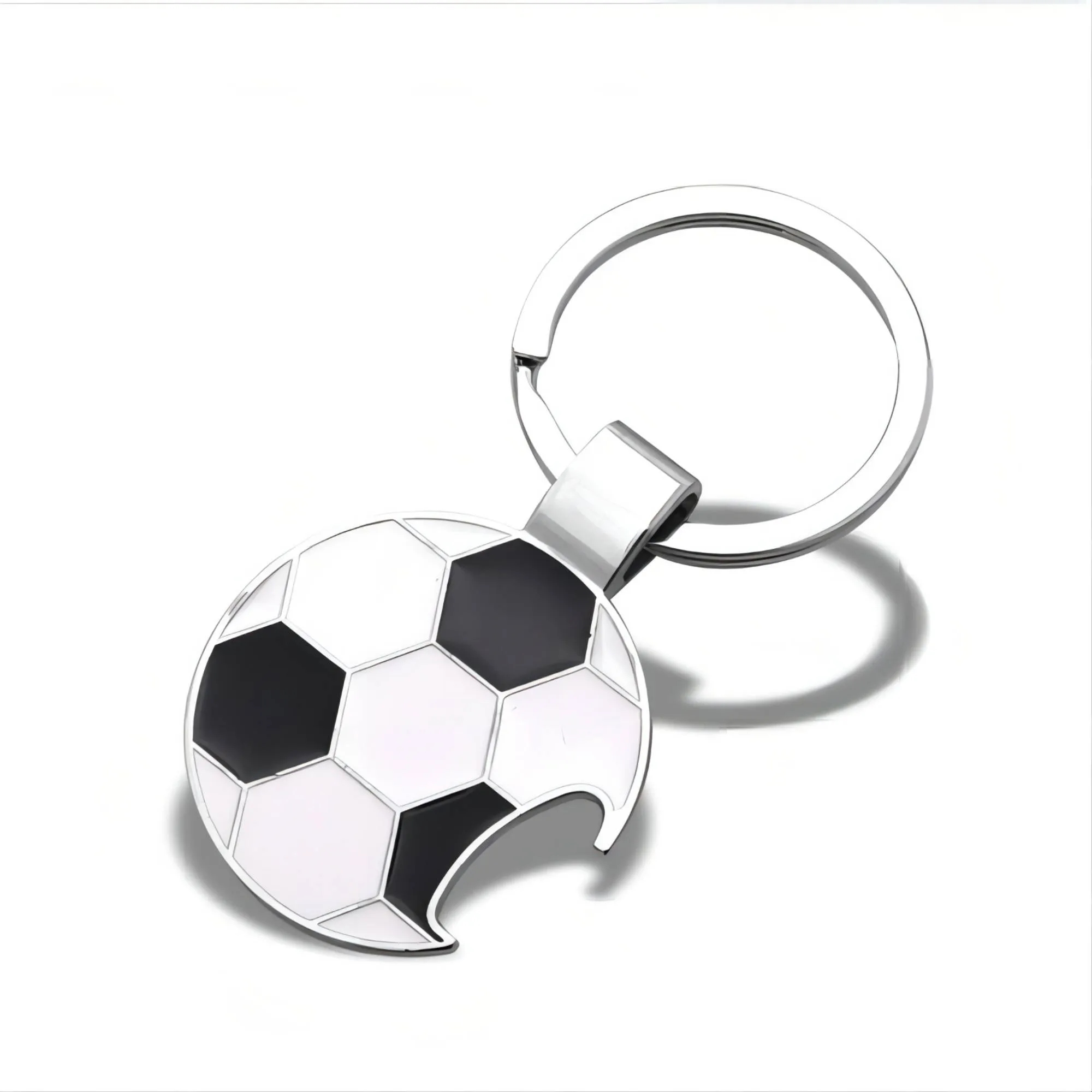 Full Color Zinc Alloy Football Keychain Bottle Opener 2