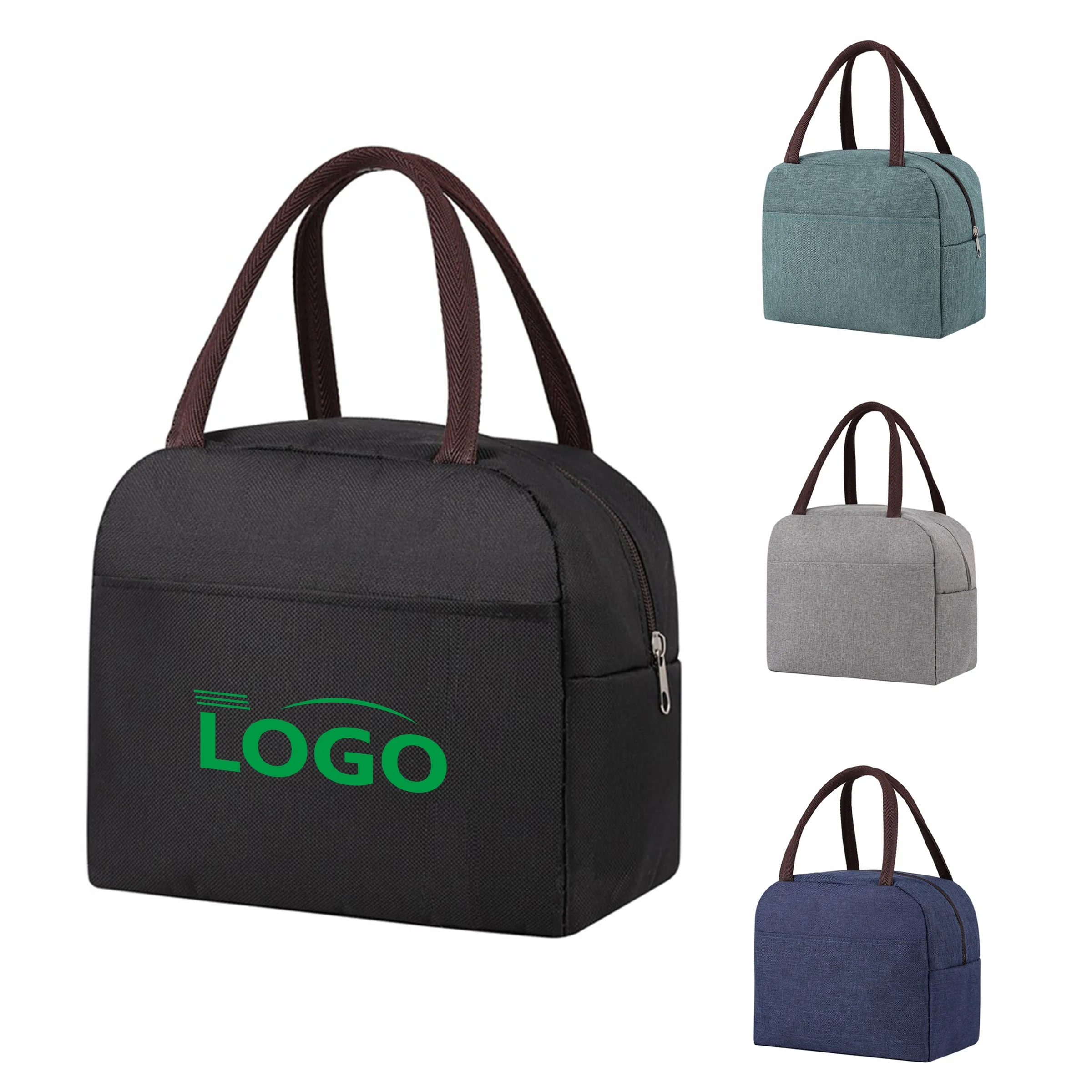 Oxford Fabric Portable Lunch Bag with Front Pocket 3