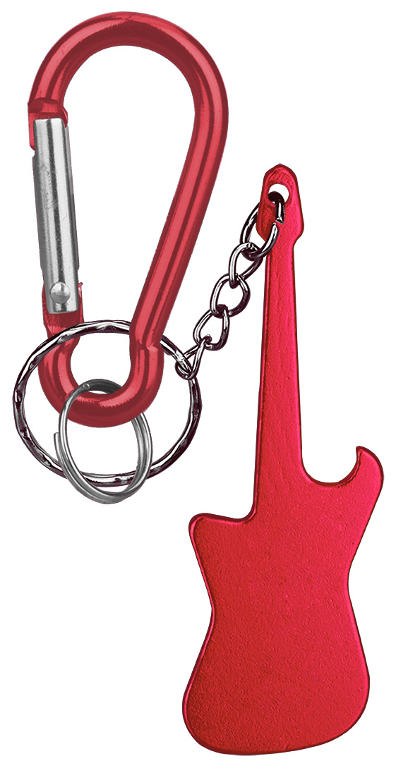 Guitar Shaped Bottle Opener Key Holder and Carabiner 1