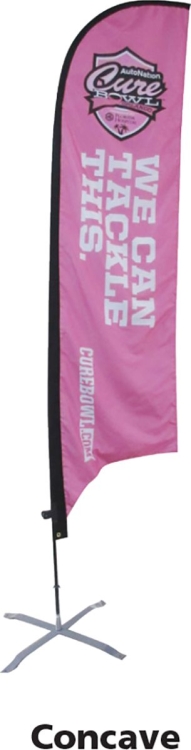 12ft Concave Shape Feather Flag Kit - 1 Side Imprint 2