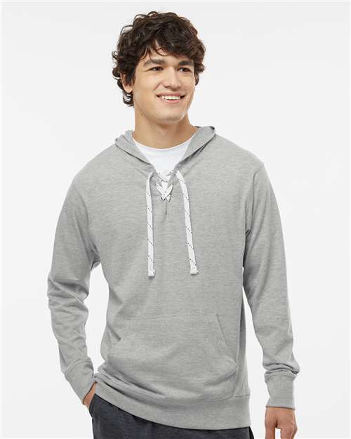 Unisex Jersey Sport Lace Hooded Pullover - 8231 9