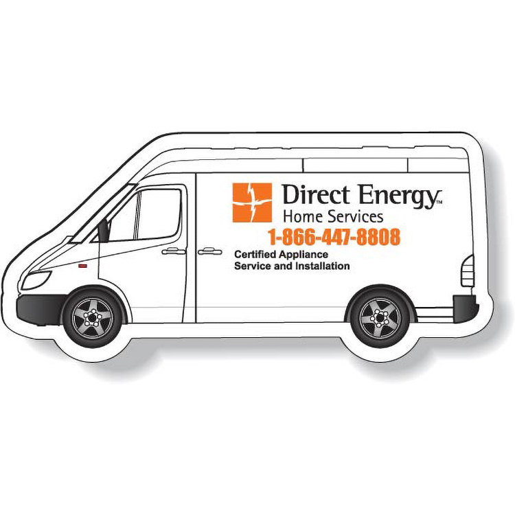 Stock Sprinter Truck Magnet .020, Screen-printed White Matte Vinyl Topcoat