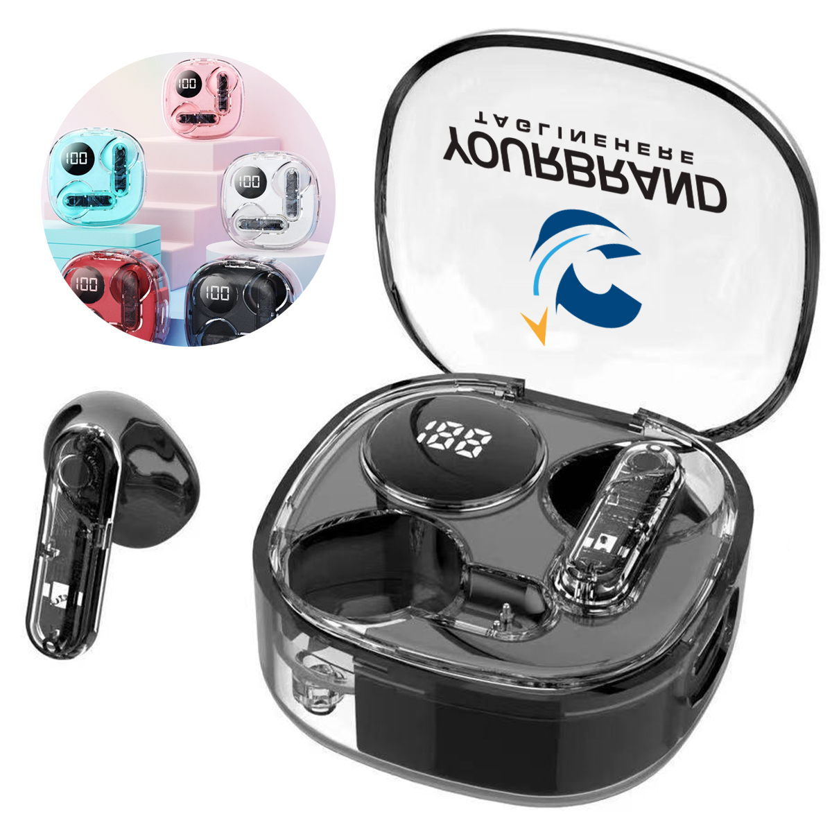 Transparent Wireless Bluetooth Headset 3