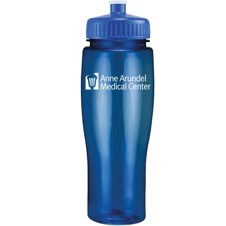 24 Oz. Translucent Contour Bottle w/ Push Pull Lid