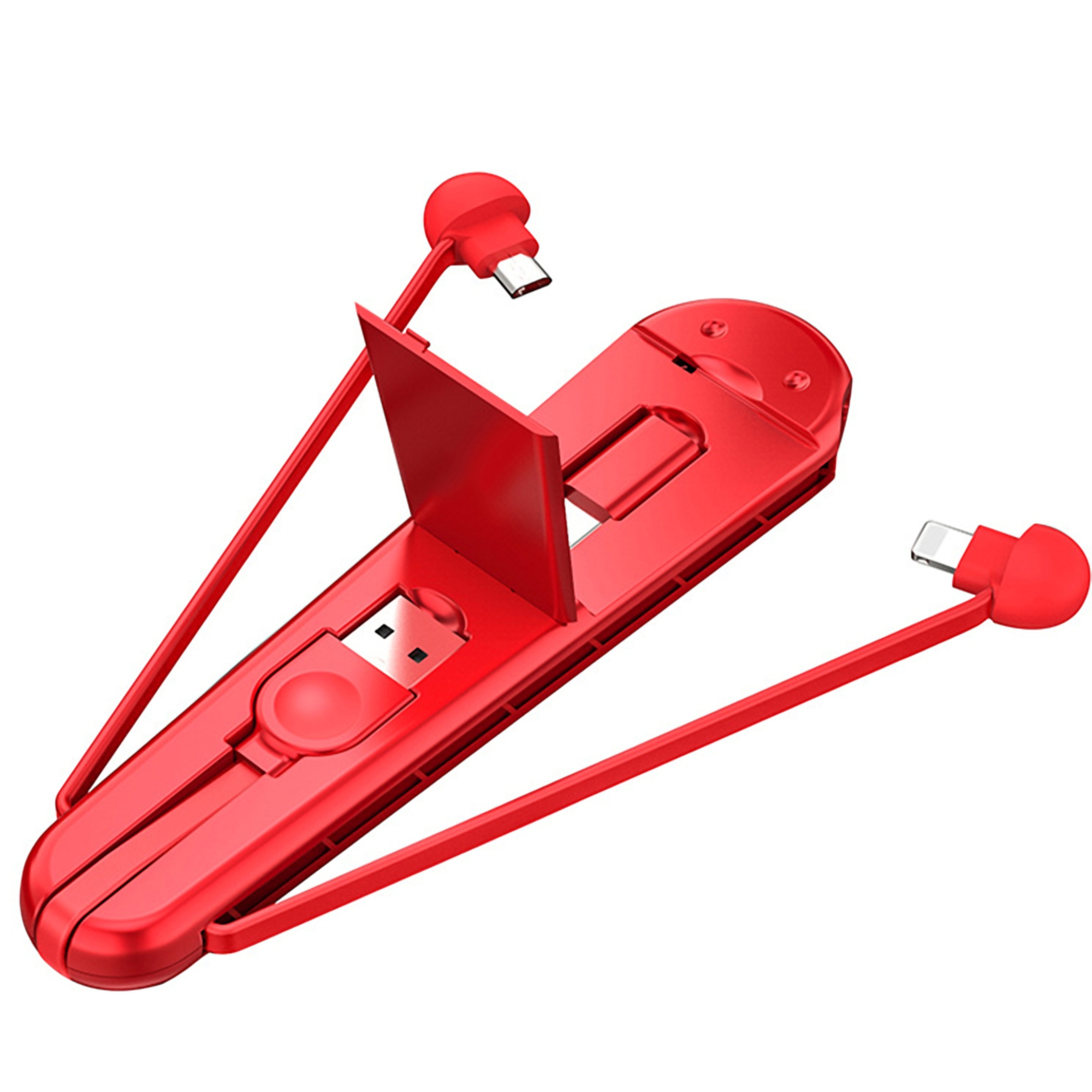 Universal Plastic Phone Holder with 3-in-1 Charging Cable 3
