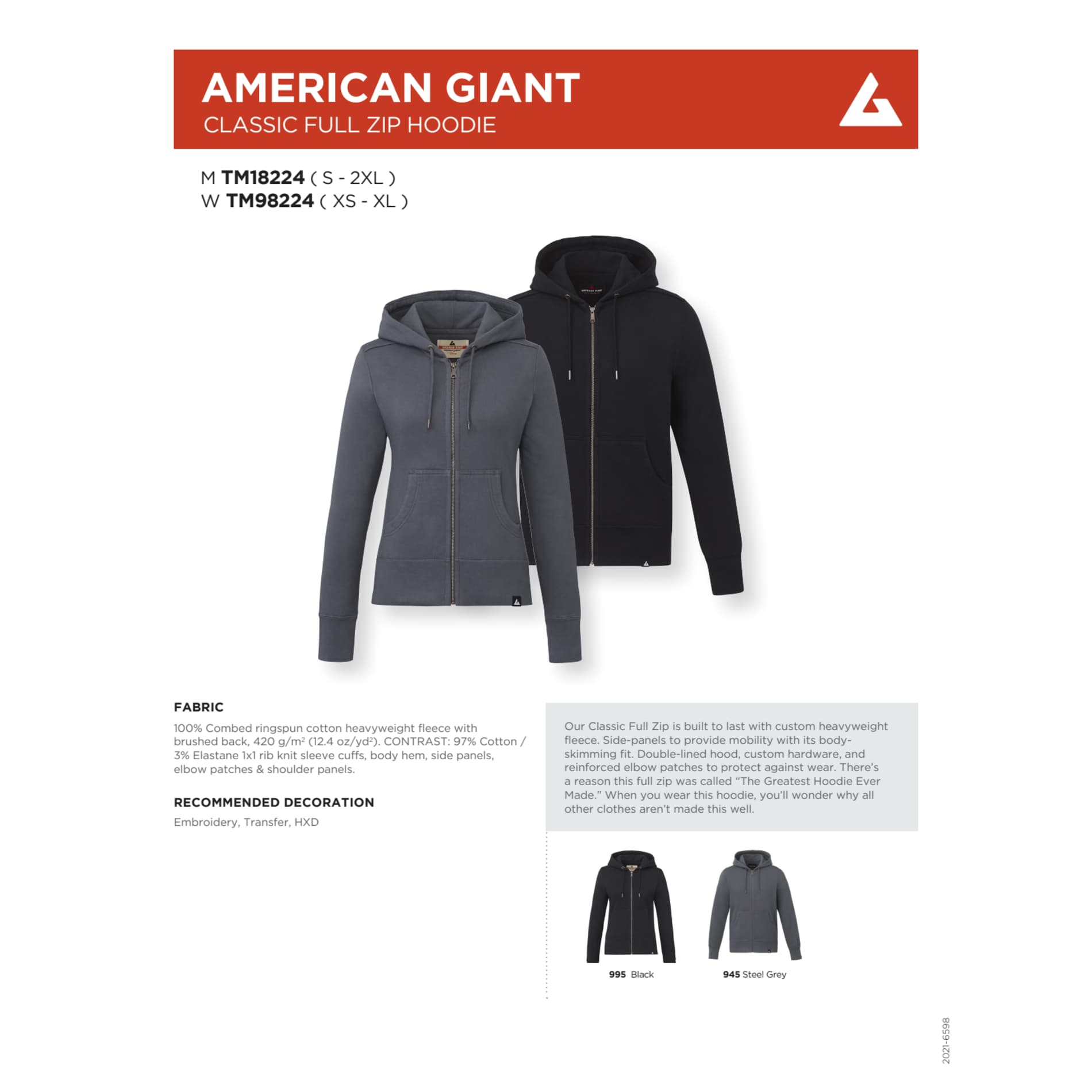 American Giant Classic Full Zip Hoody - Women's 130