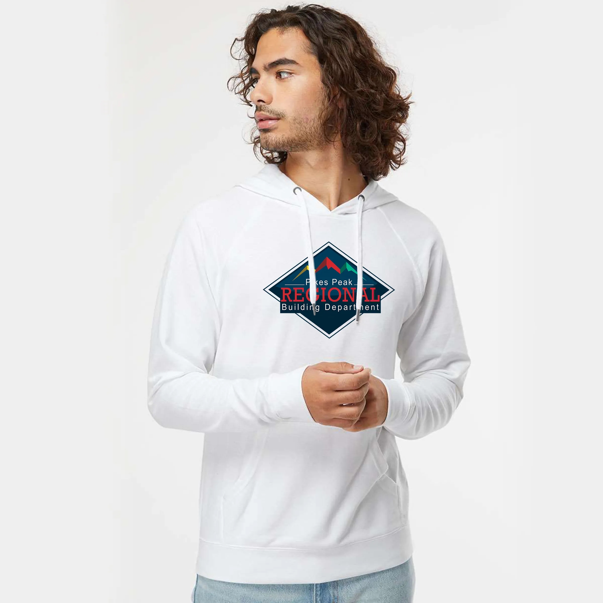 Unisex Lightweight Loopback Terry Hooded Pullover 8