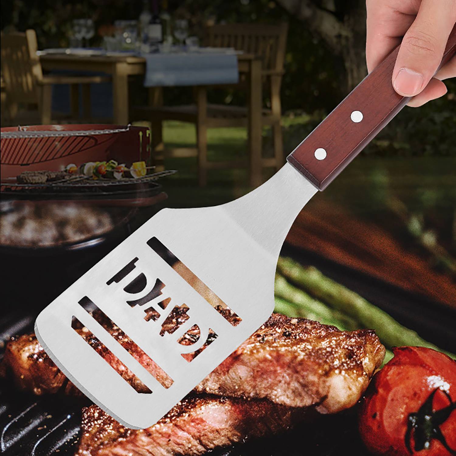 Wooden Handle Stainless Steel Spatula W/ Bottle Opener 5