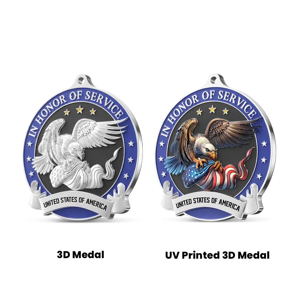 UV Printed 3D Medals 2" 3