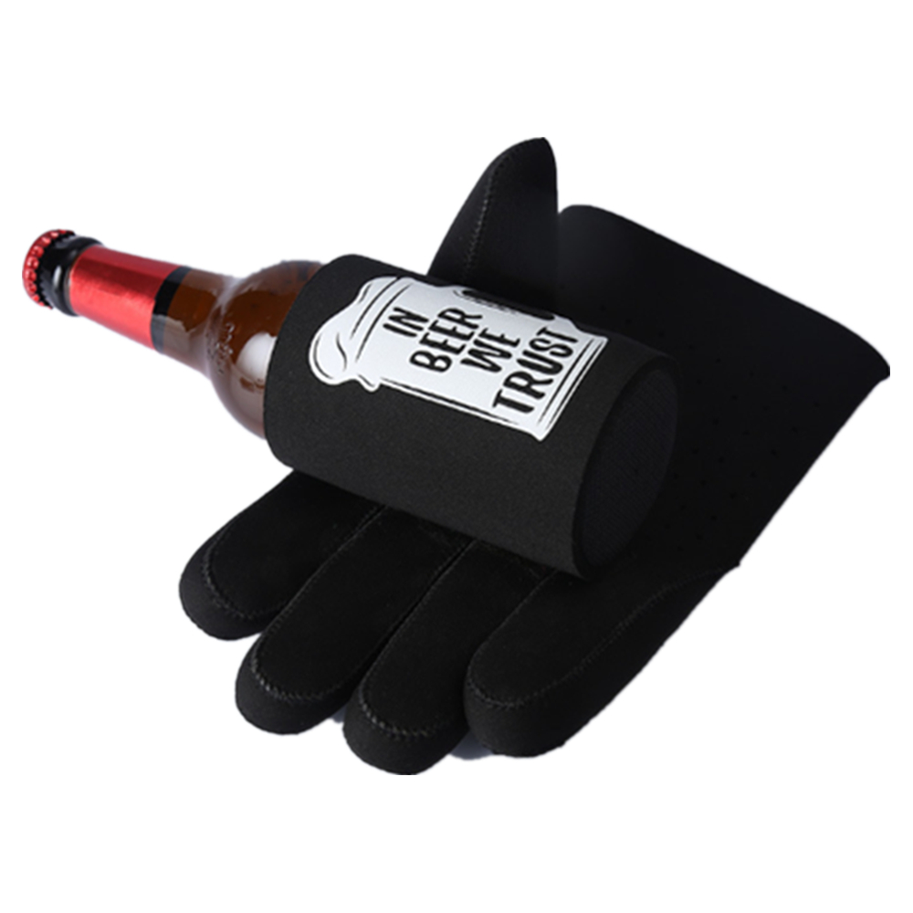 Insulated Neoprene Holding Glove Can Cooler, custom koozie with logo imprint 5