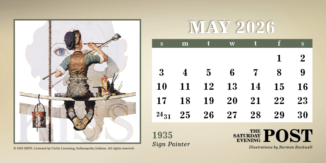 Triumph® Calendars The Saturday Evening Post Illustrations by Norman Rockwell Desk Calendar 7