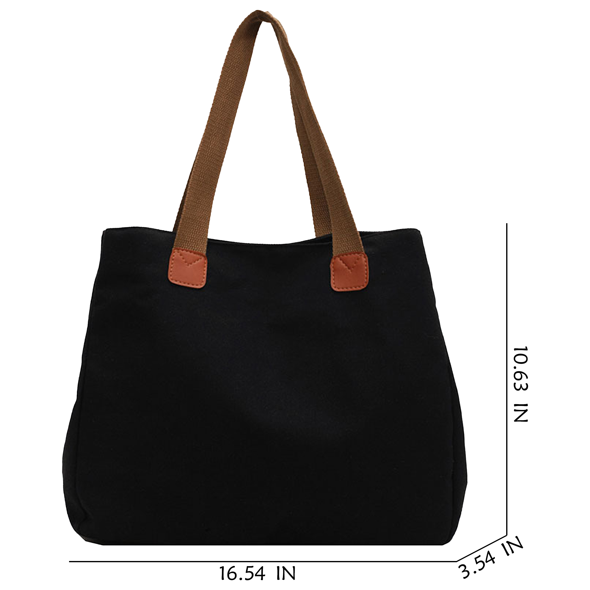 Canvas Large Capacity Vintage Tote Bag, custom tote bag with logo imprint 7