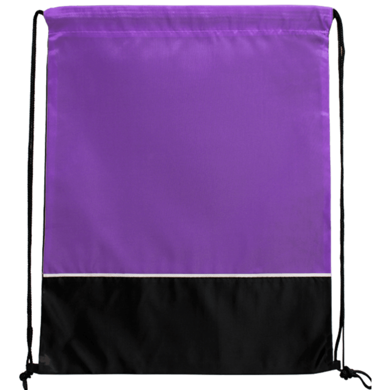 Two Tone Classic Drawstring Tote Bags 7