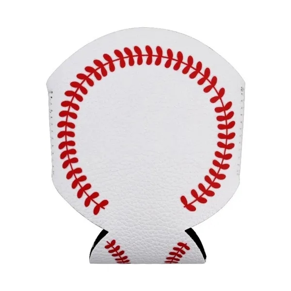 Baseball Skin Can Cooler Holder, custom koozie with logo imprint 3