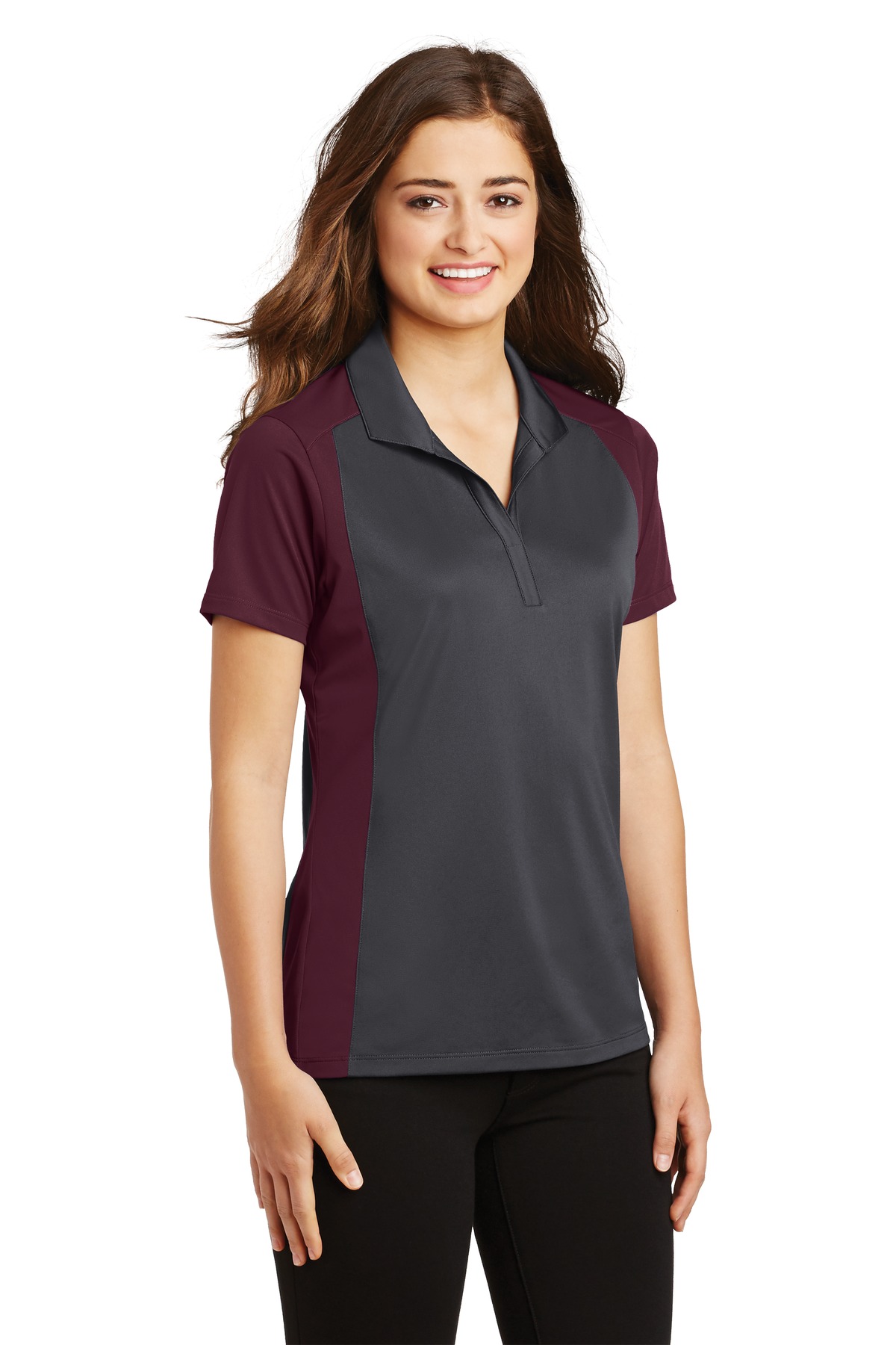 Sport-Tek Women's Colorblock Micropique Sport-Wick Polo. LST652 18