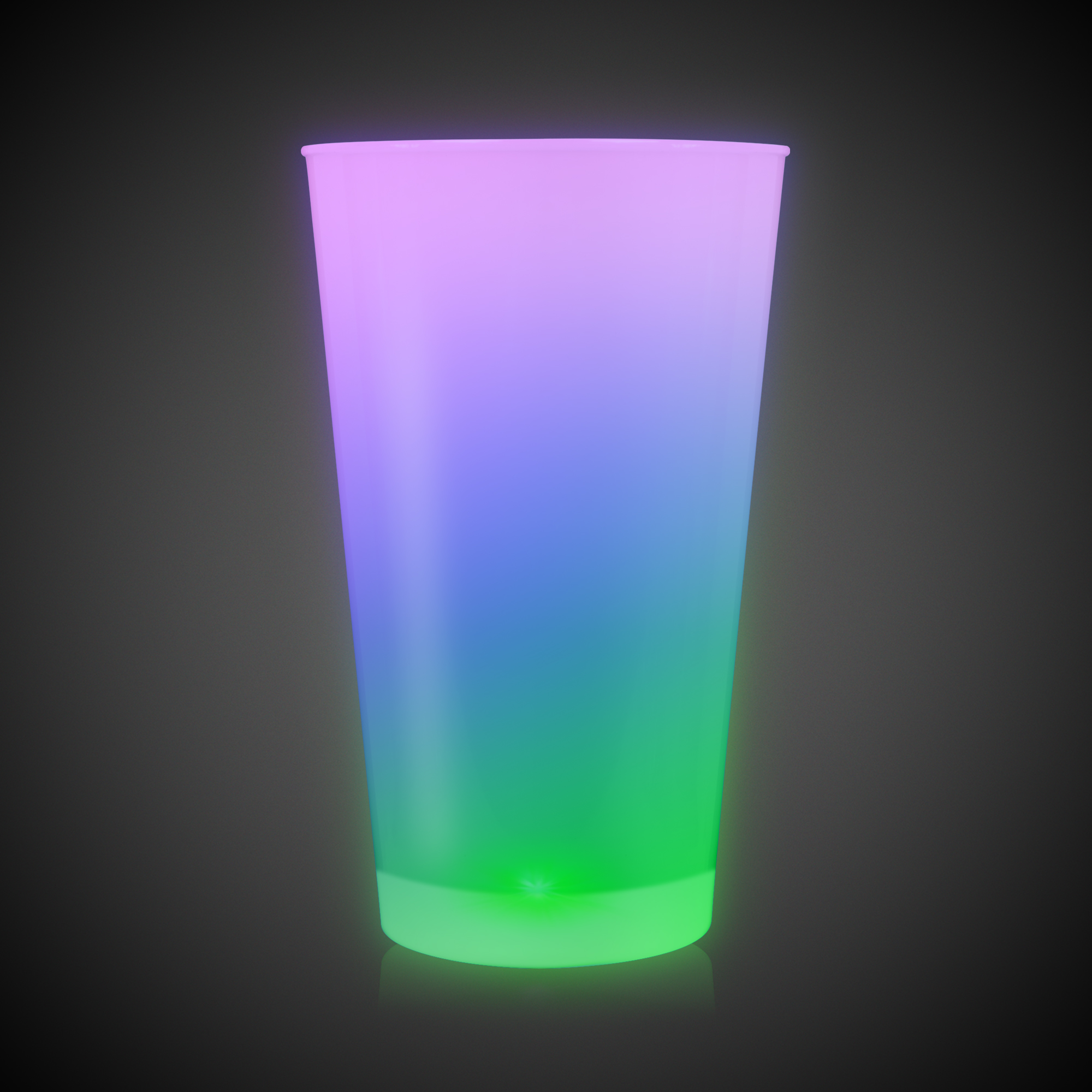 Multi Color LED Light Up Glow Neon Look 16 oz Pint Glass(Pad Print) 8