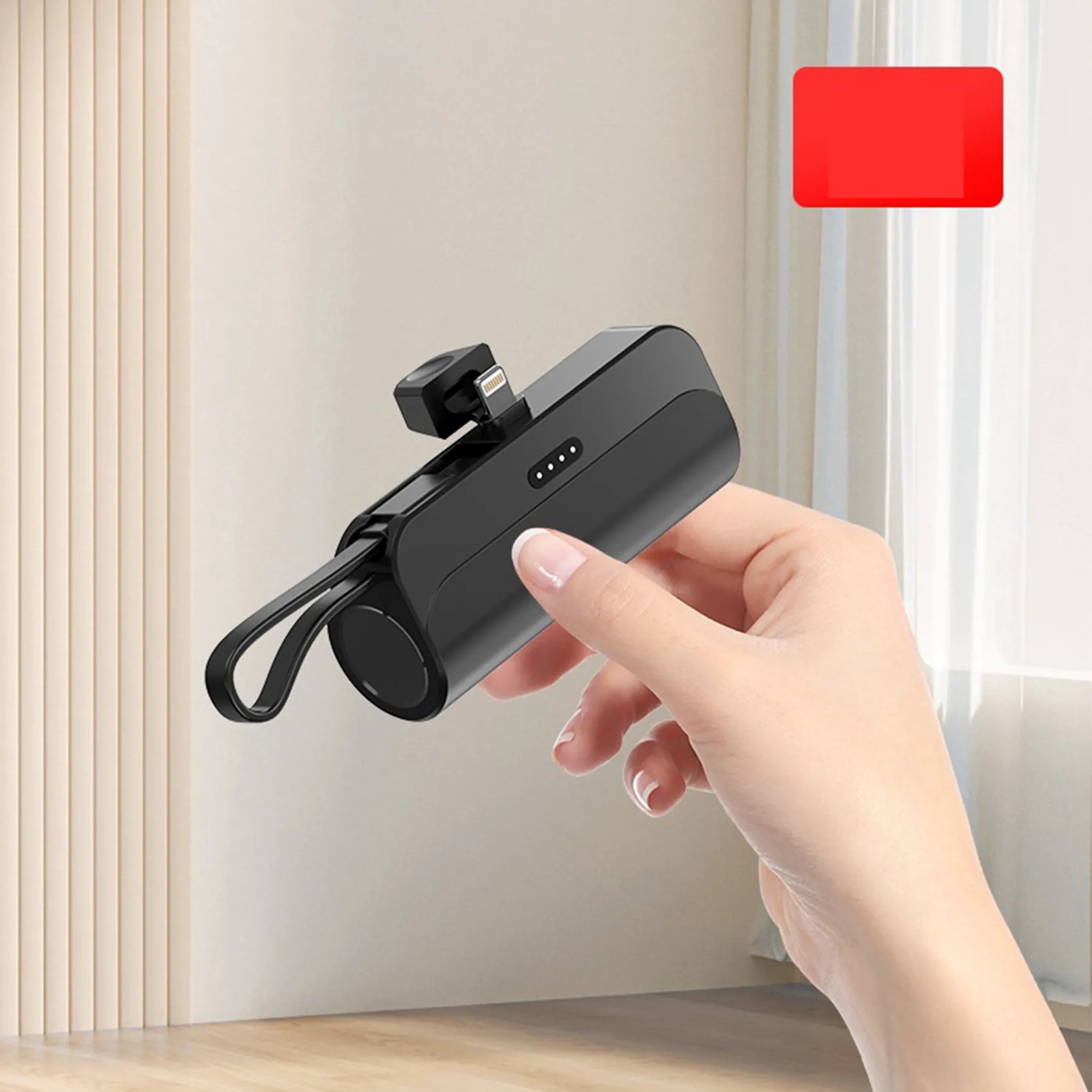 2 in 1 Pocket Keychain Emergency Powerbank with Cable 10