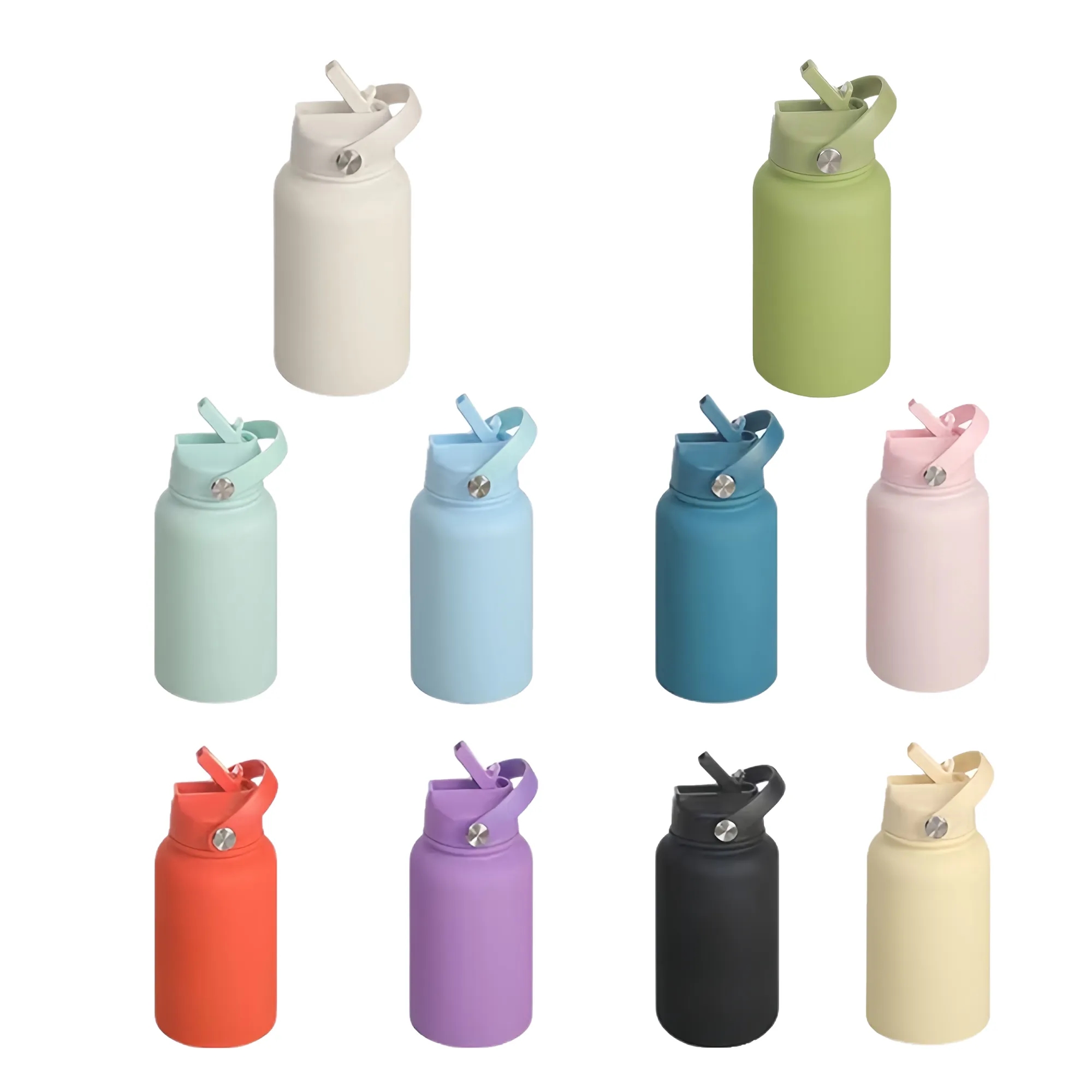 22oz Insulated Stainless Steel Bottle with Straw 5