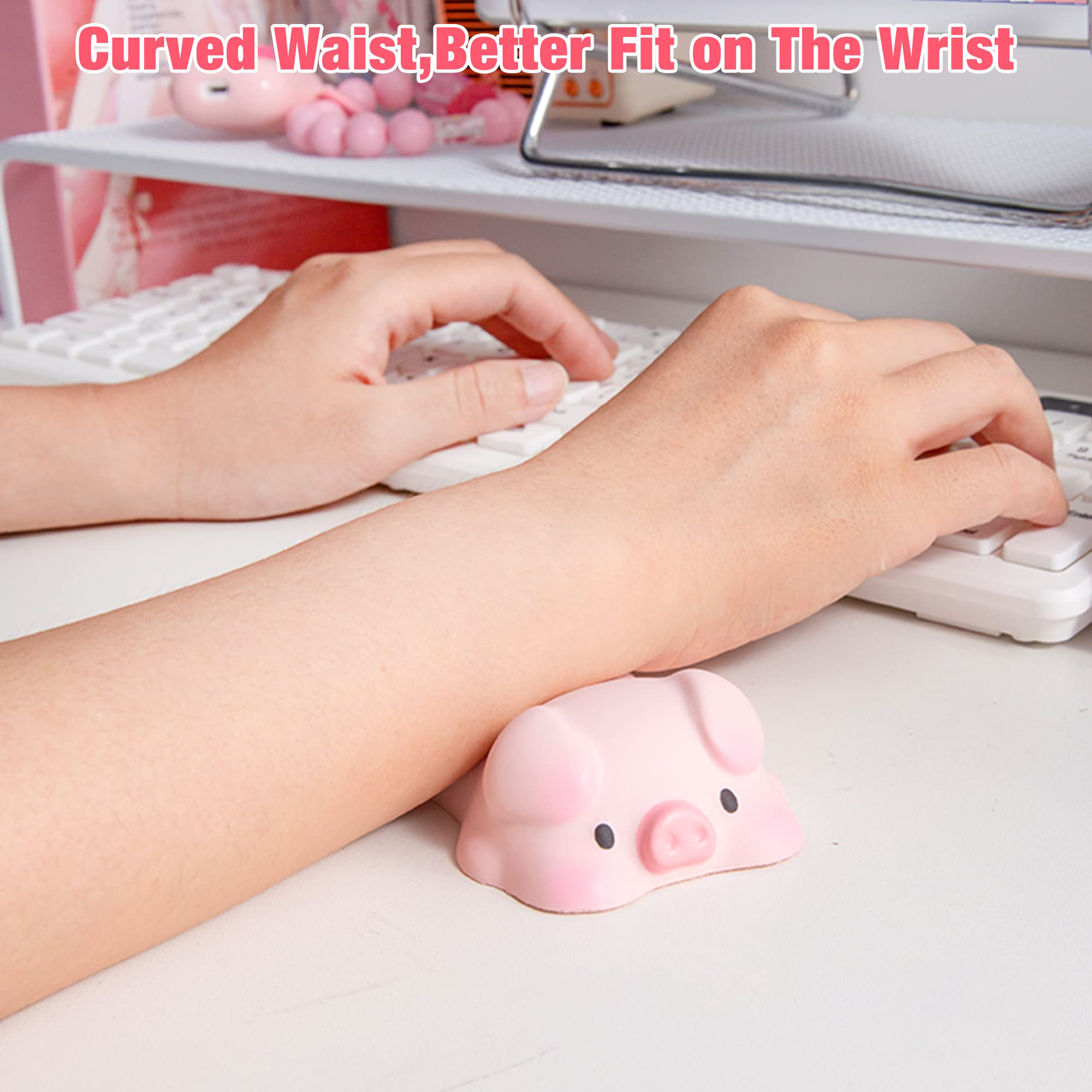 Cute Ergonomic PU Wrist Rest for Computer and Mouse Use 6