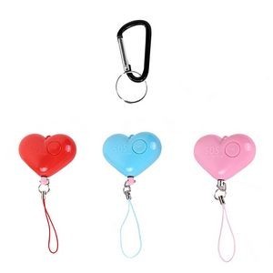 Lanyard Heart Safety Alarm Keychain With LED Light And 120DB Panic Sound 15
